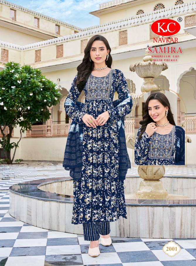 Samira Vol 2 By Kc Rayon Printed Kurti With Bottom Dupatta Wholesalers In Delhi
